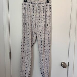 Wolven Black and White Patterned Joggers